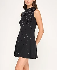 Invitee Juniors' Sleeveless Studded Sweater Dress