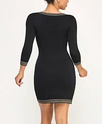 Invitee Juniors' 3/4-Sleeve Crewneck Sweater Dress