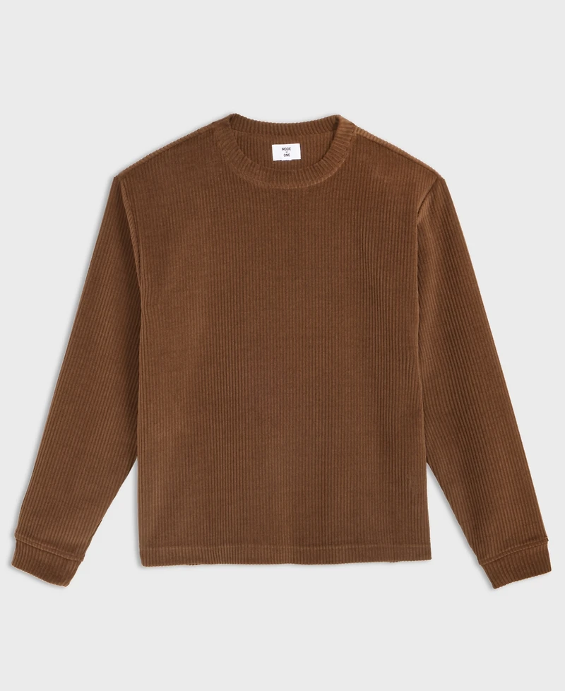Mode of One Men's Relaxed-Fit French Ribbed Sweater, Macy's Exclusive