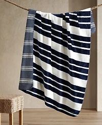 Nautica Printed Reversible Lush Throw, 70" x 50"