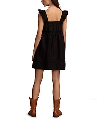 Lucky Brand Women's Ruched Flutter Mini Dress