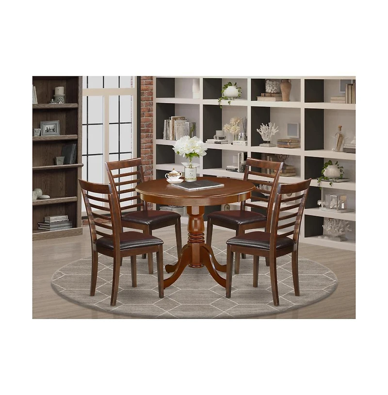 East West Furniture Dining Room Set Mahogany
