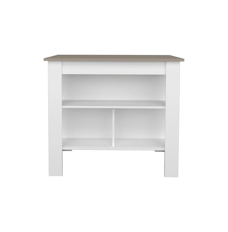 We Have Furniture Kitchen Island Ada, Kitchen, Taupe / White