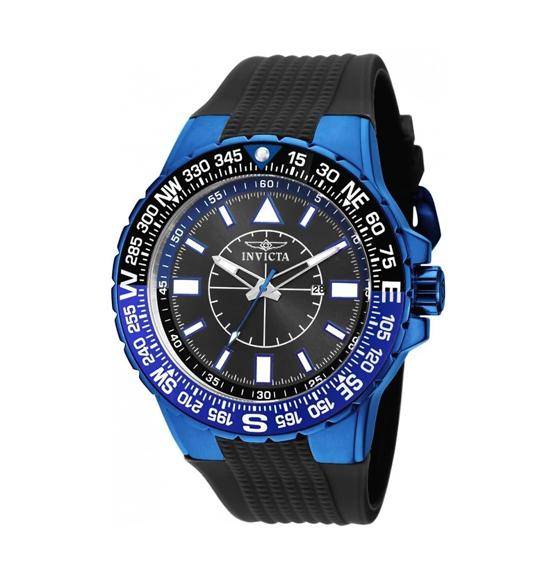 Invicta Men's 19269 Aviator Quartz 3 Hand Black Dial Watch