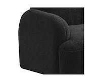 Homlux 25.5"W Black Sherpa Bear-Shaped Kids Armchair