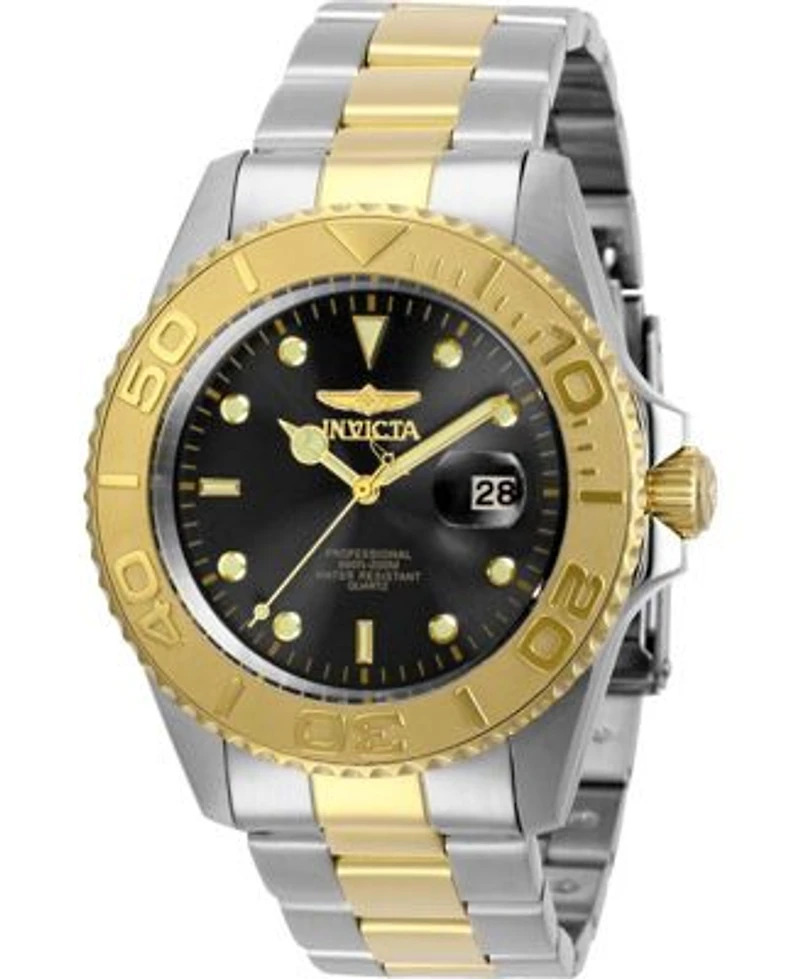 Invicta Mens 29948 Pro Diver Quartz 3 Hand Black Dial Watch