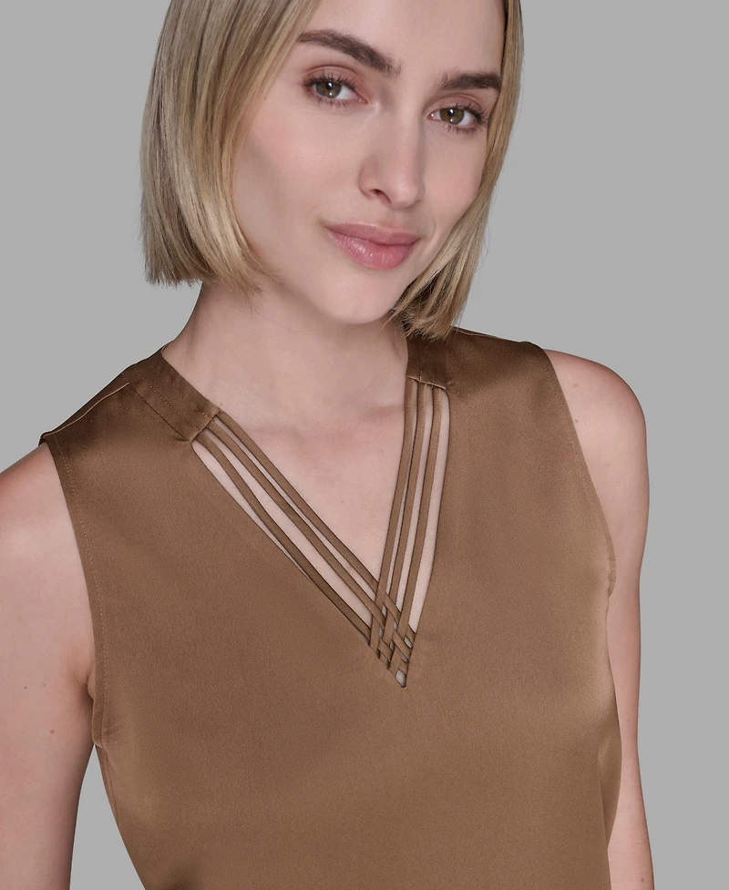 Karl Lagerfeld Paris Women's V-Neck Blouse