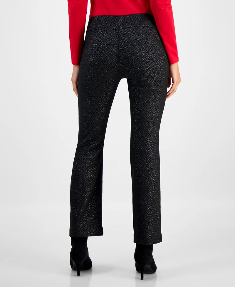 I.n.c. International Concepts Petite Jacquard Mini Bootcut Pants, Macy's Exclusive