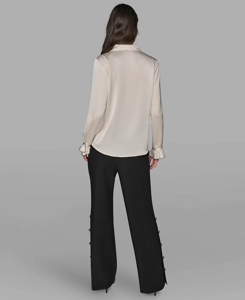 Karl Lagerfeld Paris Women's Long Sleeve Top