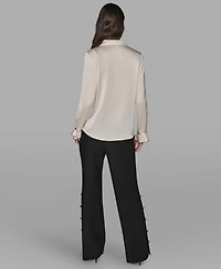 Karl Lagerfeld Paris Women's Long Sleeve Top