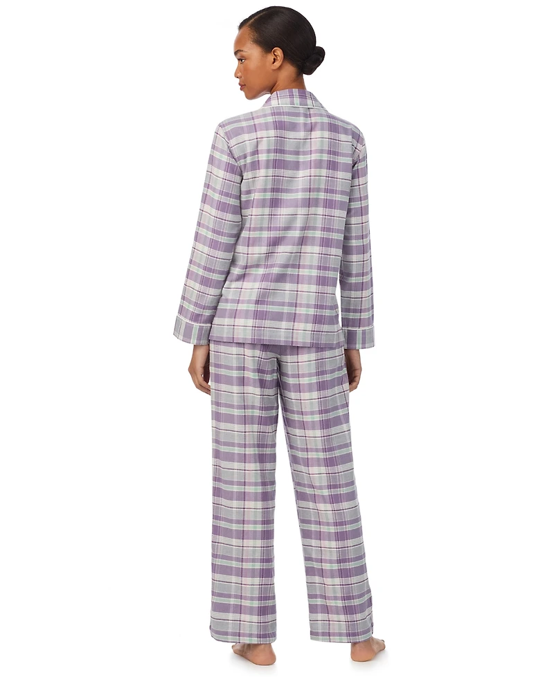 Lauren Ralph Women's 2-Piece Striped Pajama Top and Pant Set