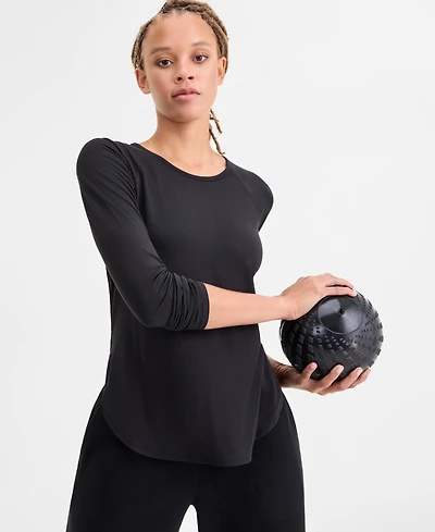 Id Ideology Women's Essentials 2-Pack Long-Sleeve T-Shirt, Created for Macy's
