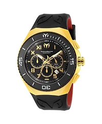 Technomarine Men's Tm-215066 Manta Ocean Quartz 3 Hand Black, Gold Dial Watch