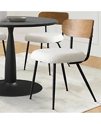 Elegant 5-Piece Dining Set Featuring a 35-Inch Round Table with 4 Stylish Chairs for Modern Spaces-Maison Boucle