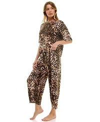 Roudelain Women's Boxy T-Shirt and Barrel Leg Pants Set