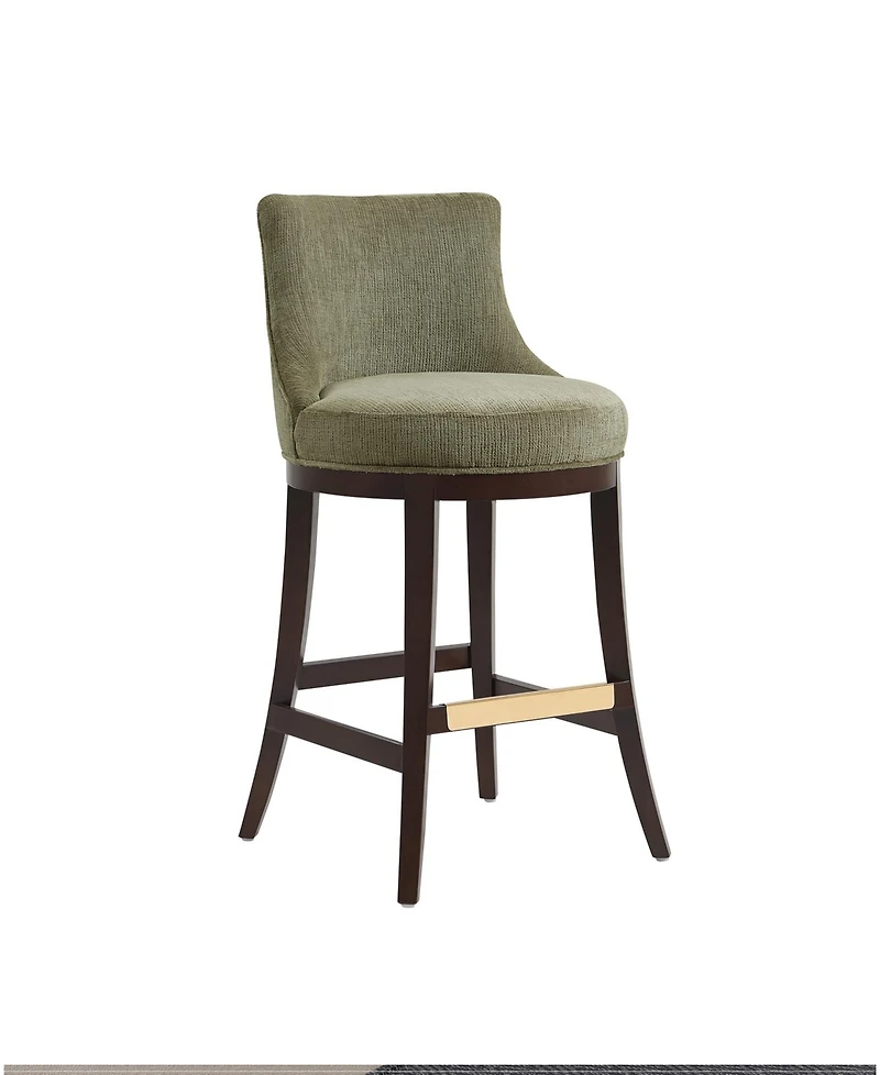 Manhattan Comfort Lucia 40.2" Chenille Upholstered Barstool