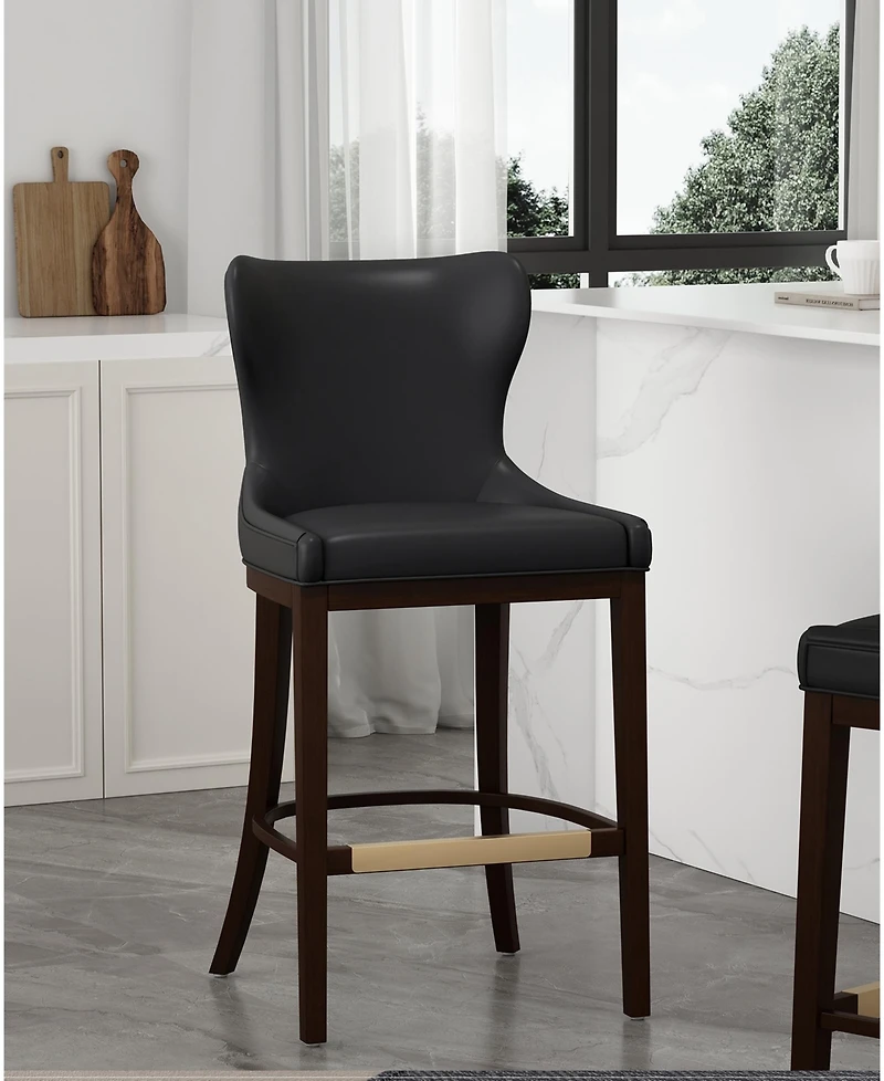 Manhattan Comfort Blair 43.9" Leatherette Upholstered Barstool