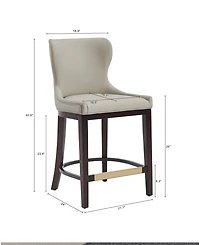 Manhattan Comfort Blair 40.9" Leatherette Upholstered Counter Stool