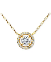 Giani Bernini Round Necklace (1-1/2 ct.t.w) in 18K Gold Plated Sterling Silver, Macy's Exclusive