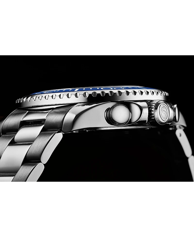 Men's Brigadier Quartz Chronograph Watch 42mm Diver With Stainless Steel Deployant Buckle