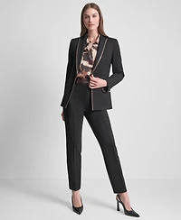 Dkny Petite 2-Button Notch Collar Ponte Jacket