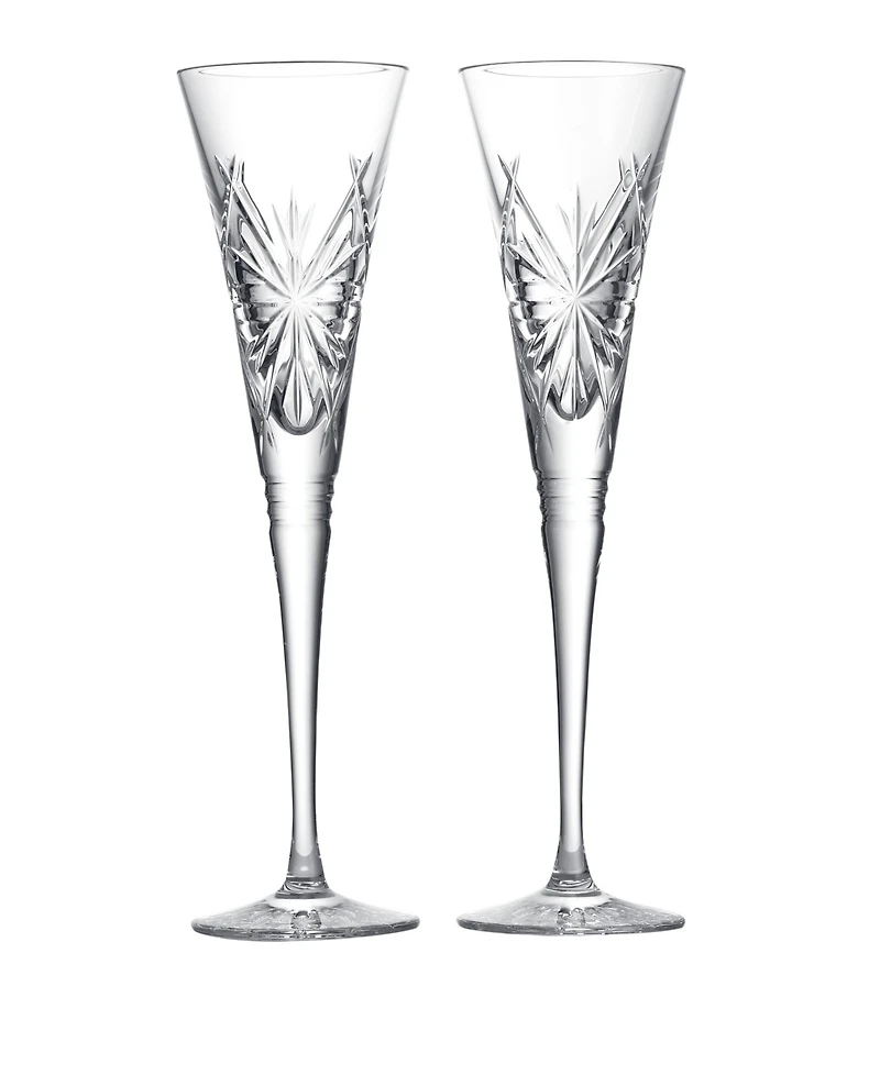 Waterford Winter Wonders Snowflakes Flutes, Set of 2