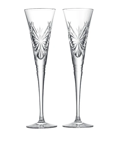 Waterford Winter Wonders Snowflakes Flutes, Set of 2