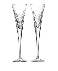 Waterford Winter Wonders Snowflakes Flutes, Set of 2