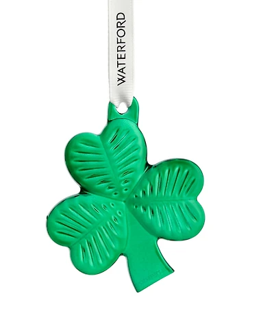 Waterford Mini Green Shamrock Ornament