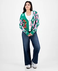 Hooked Up by Iot Juniors' Holiday Dog Cardigan