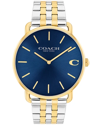 Coach Men's Elliot Two Tone Stainless Steel Bracelet Watch, 43mm