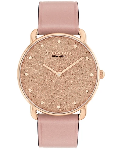 Coach Women's Elliot Blossom Leather Strap Watch, 36mm