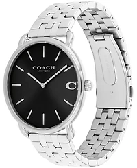 Coach Men's Elliot Silver Tone Stainless Steel Bracelet Watch, 43mm