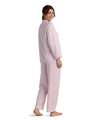 Miss Elaine Women's 2-Piece Notch Collar Top and Pull-On Pants Pajama Set
