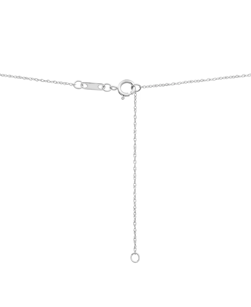 Diamond Heart Pendant Necklace (1/10 ct.t.w.) in 10k White Gold