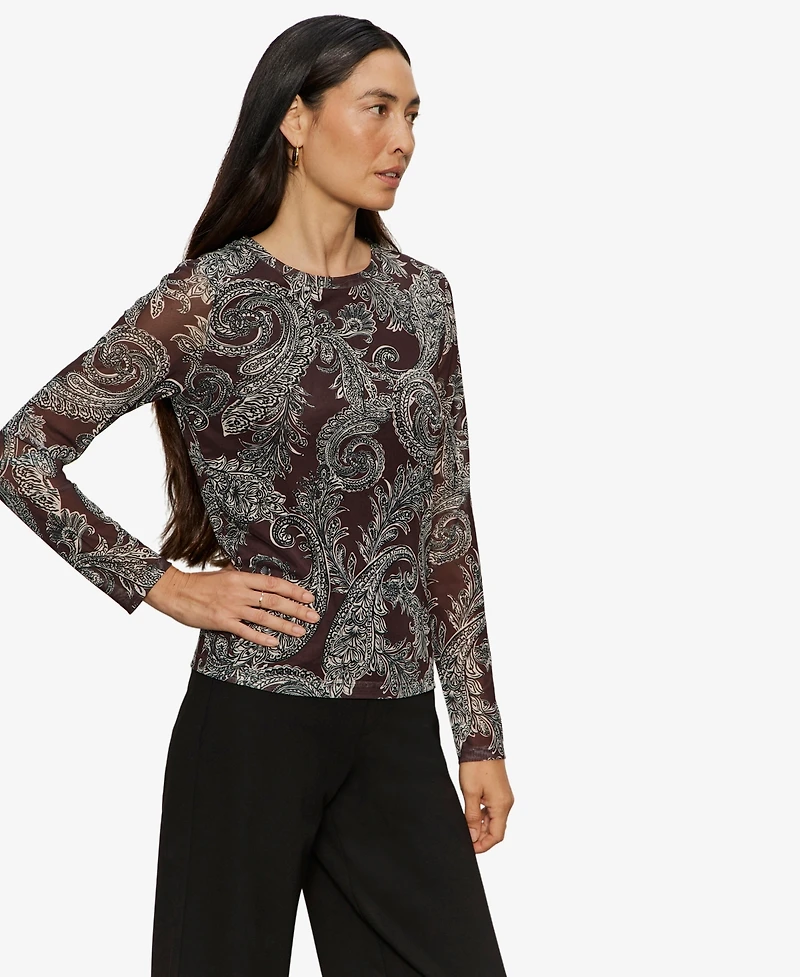 Sanctuary Women's Long Sleeve Perfect Mesh T-Shirt