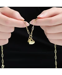 GiGiGirl 14K Gold Plated with Link Chain Hearts Necklace