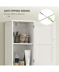 Slickblue Compact Bathroom Cabinet with Doors and Drawers for Clutter-Free Bathroom Storage