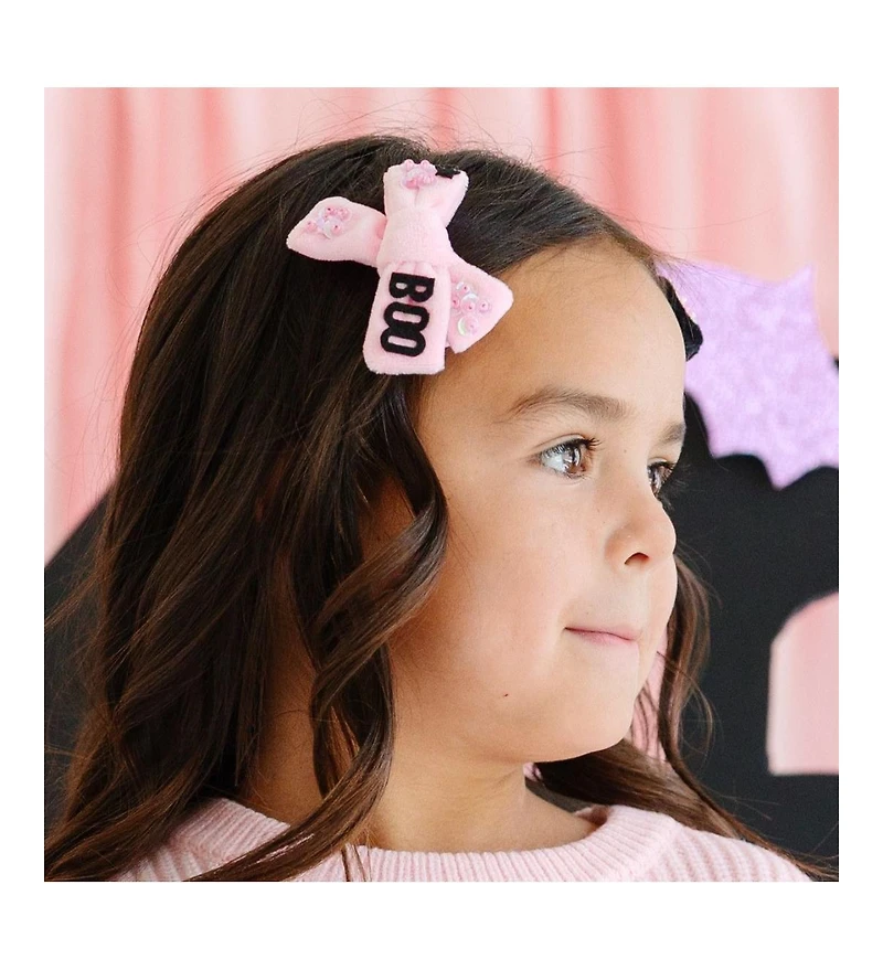 Sweet Wink Girls Boo Bows Halloween Clip Set