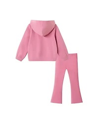 Andy & Evan Toddler/Child Girls Pink Hooded Sweats Set