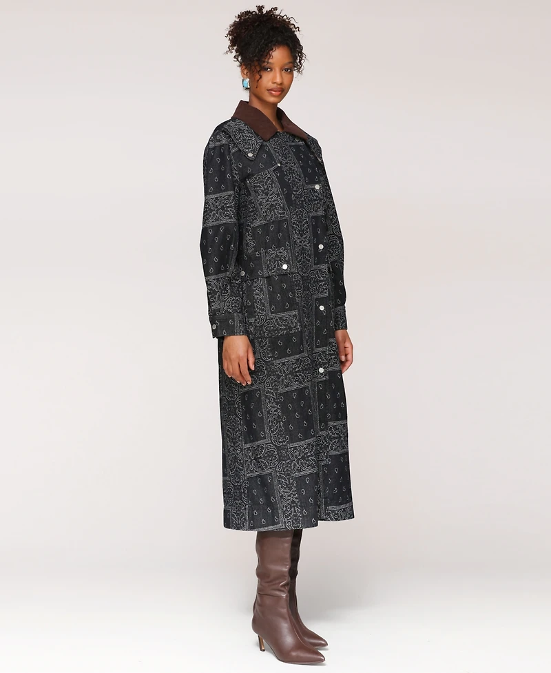 Avec Les Filles Women's Asymmetrical Utility Trench Coat