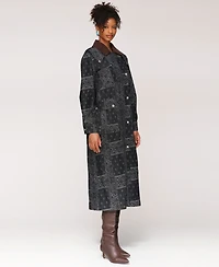 Avec Les Filles Women's Asymmetrical Utility Trench Coat