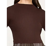 Invitee Juniors' Mock Neck Sweater Midi Dress