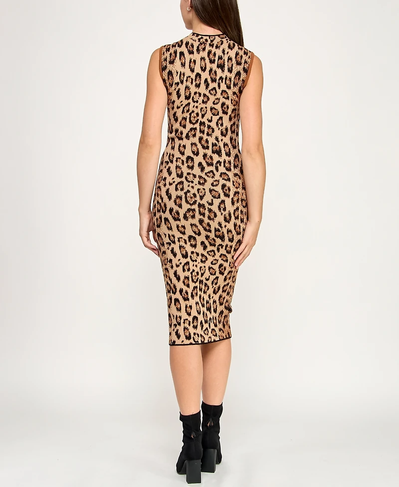 Invitee Juniors' Sleeveless Mock Neck Midi Sweater Dress