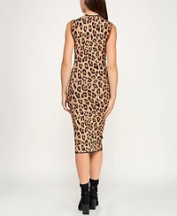 Invitee Juniors' Sleeveless Mock Neck Midi Sweater Dress