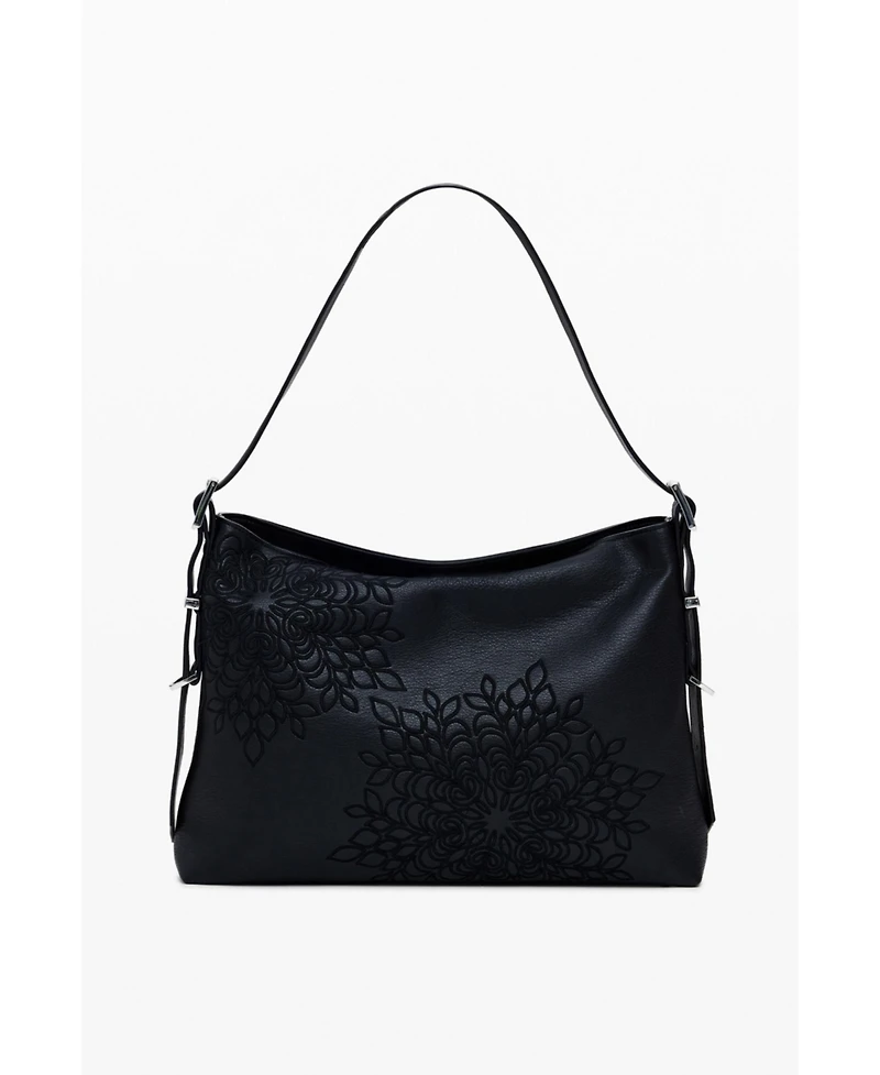 Desigual Women's Medium embroidered faux leather bag