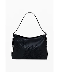 Desigual Women's Medium embroidered faux leather bag