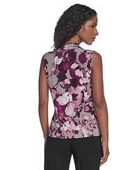 Calvin Klein Women's Sleeveless Printed V-Neck Top