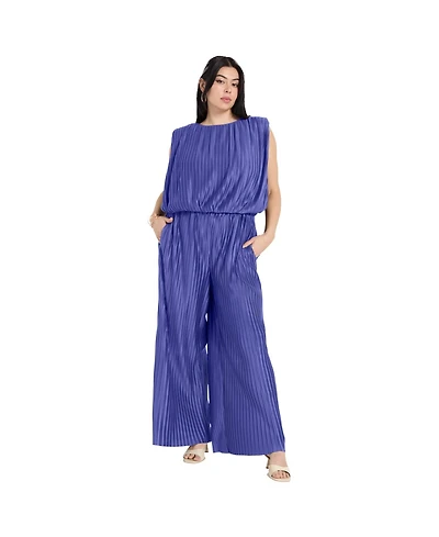 June + Vie Women's Plisse Dolman-Sleeve Cropped Top