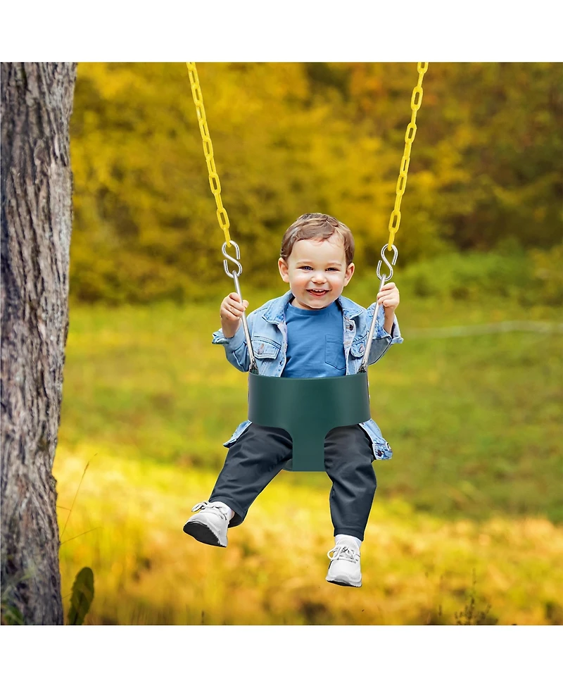 Sorbus High Back Bucket Swing for Infants and Toddlers, with Coated Chains - Durable and Comfortable - Ages 6 Months and Up
